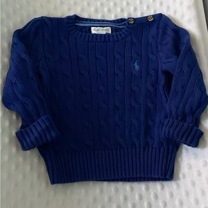 Ralph Lauren toddlers boys cable kit sweater size 18 months.